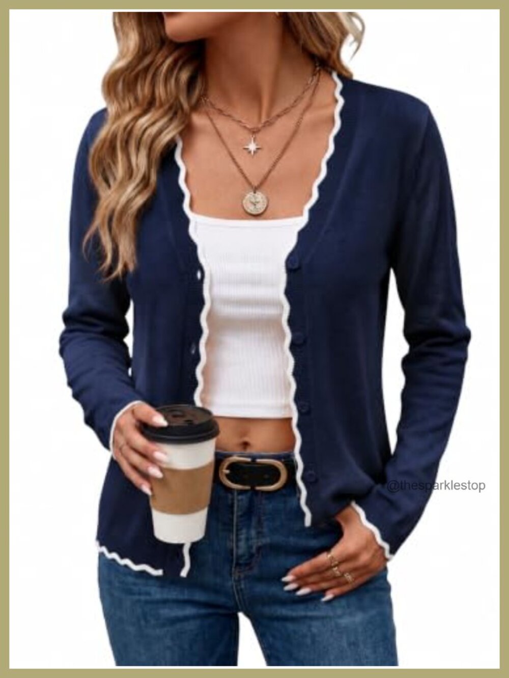 Lightweight Knit Cardigan Sweater V Neck Button Down Loose Fit Fall Outfit